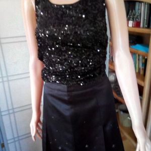 Sparkly black sequin top
